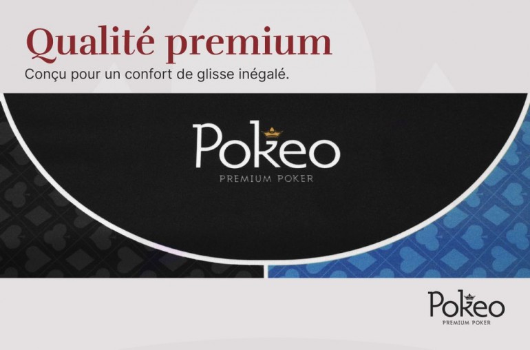 Tapis de Poker 180x90 Pokeo Deluxe Bleu