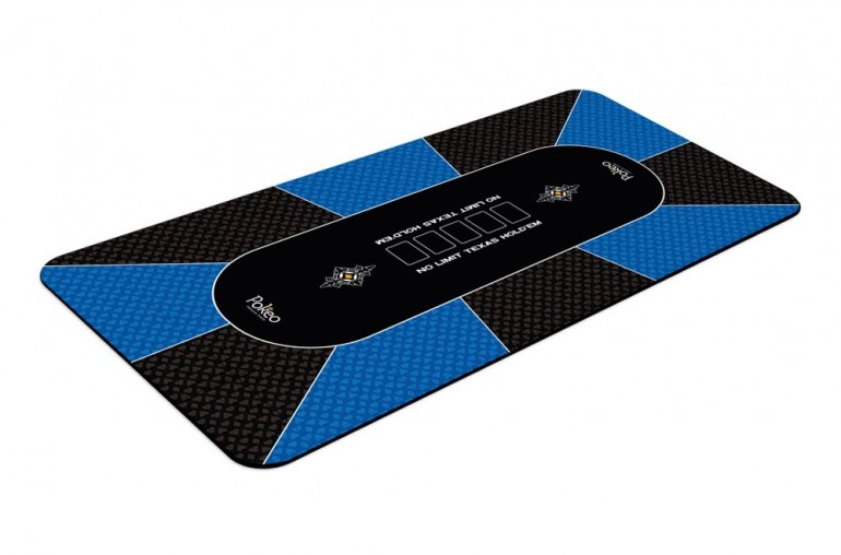 Tapis de Poker 180x90 Pokeo Deluxe Bleu