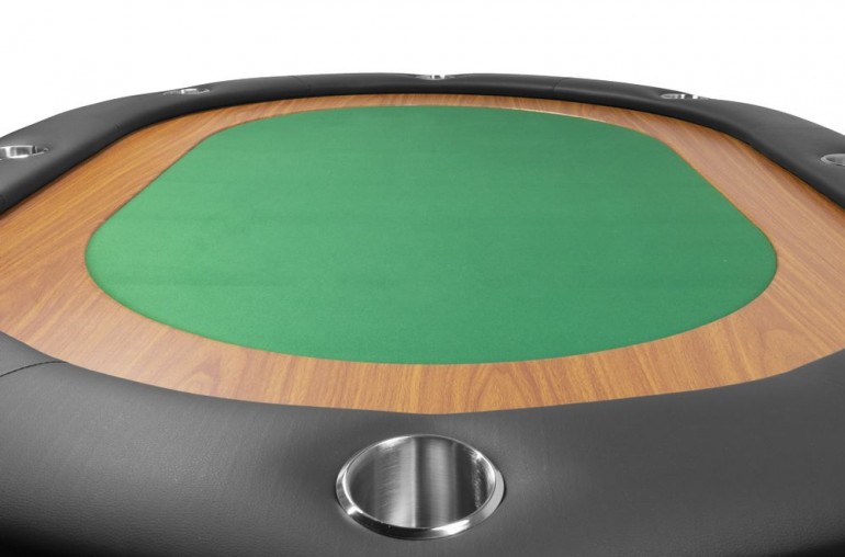 Table de poker 8 joueurs racetrack (vert)