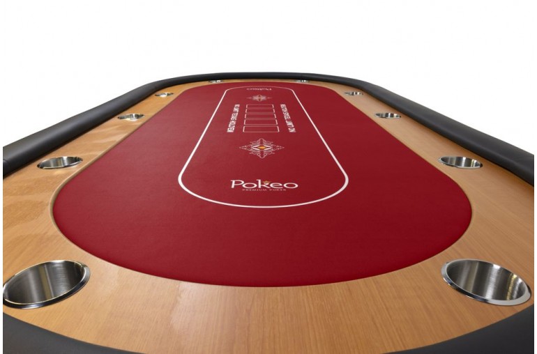 Table Poker Racetrack 10 Joueurs Pokeo Deluxe Rouge