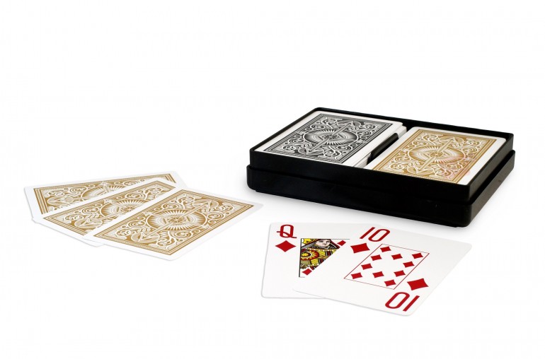 Cartes Kem Arrow Poker Jumbo (noir et or) x2