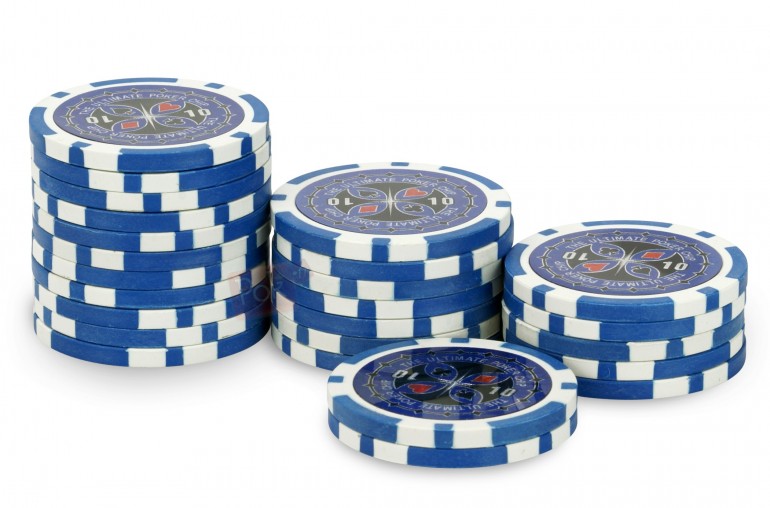 Rouleau de 25 jetons Ultimate Poker Chips 10
