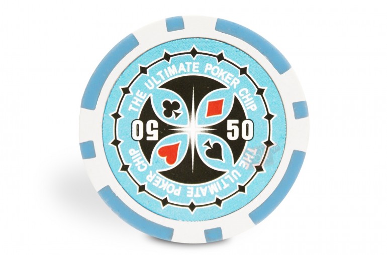 Rouleau de 25 jetons Ultimate Poker Chips 50