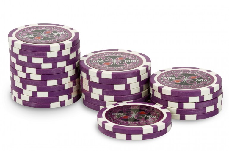 Rouleau de 25 jetons Ultimate Poker Chips 500