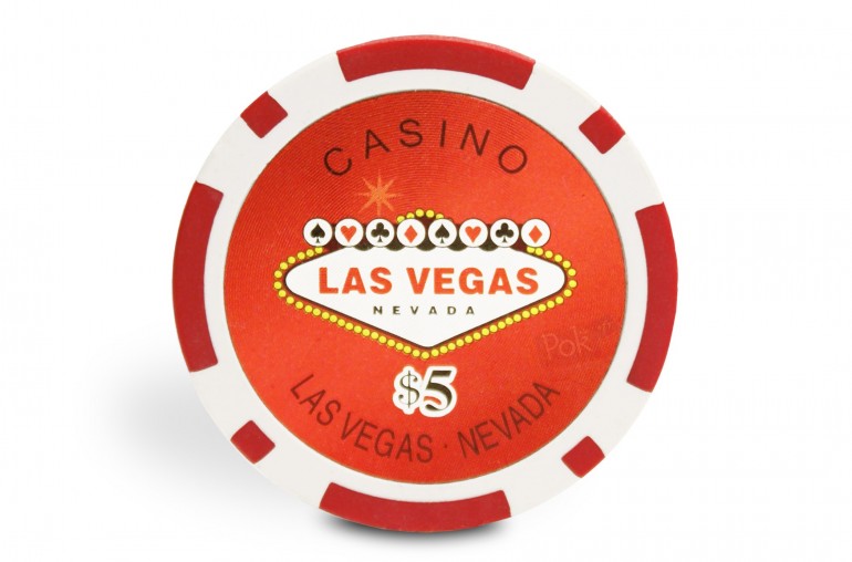 Rouleau de 25 jetons Laser Las Vegas $5