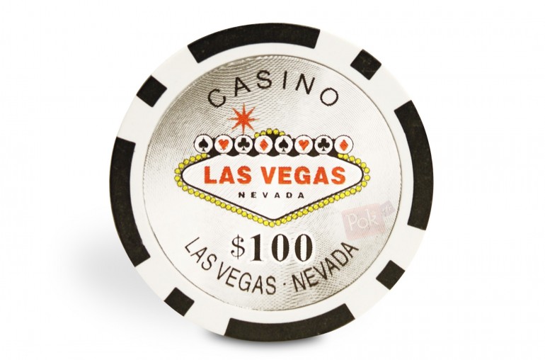 Rouleau de 25 jetons Laser Las Vegas $100