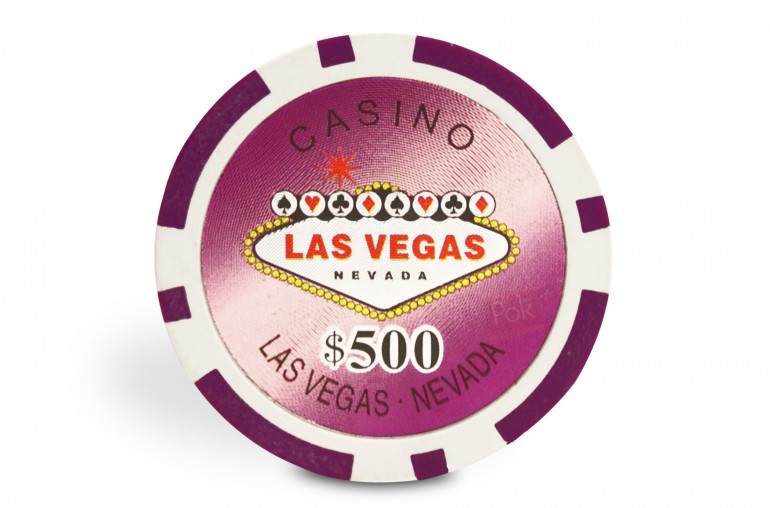 Rouleau de 25 jetons Laser Las Vegas $500
