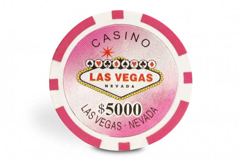 Rouleau de 25 jetons Laser Las Vegas $5000