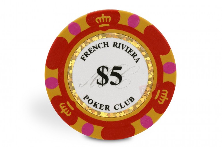 Rouleau de 25 jetons French Riviera Gold $5