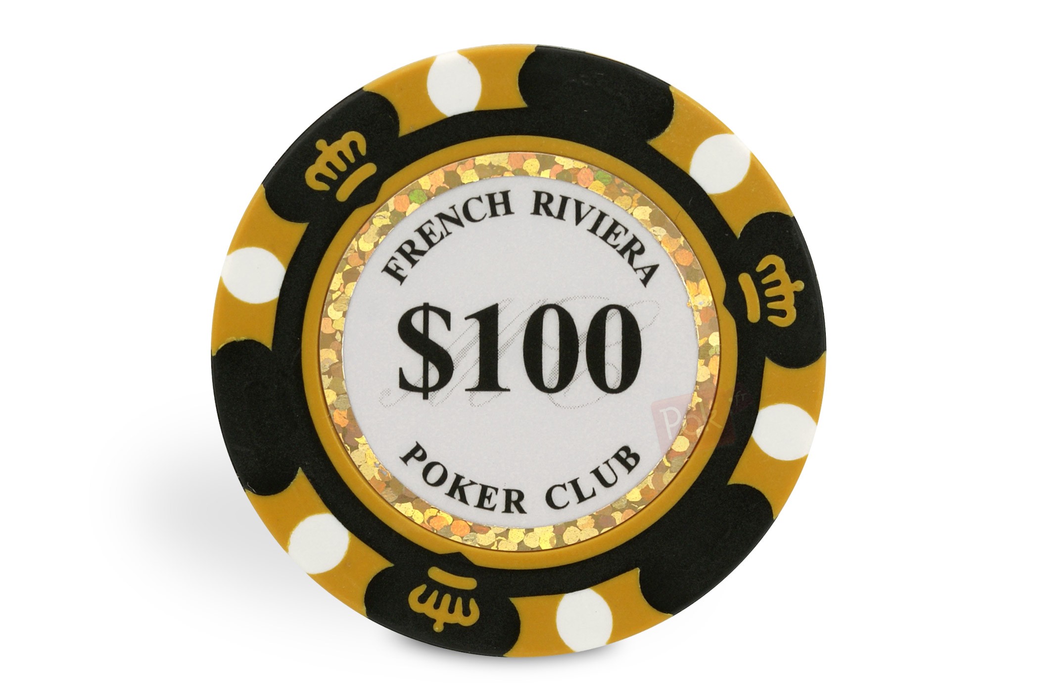 Rouleau de 25 jetons de poker French Riviera Gold 100