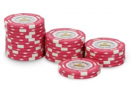 Commander: 25 Jetons de Poker 3-color au rouleau en clay composite 13,5  gr à la maison des échecs à Bruxelles