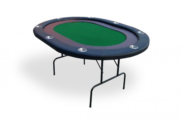Table de poker 8 joueurs racetrack (vert)