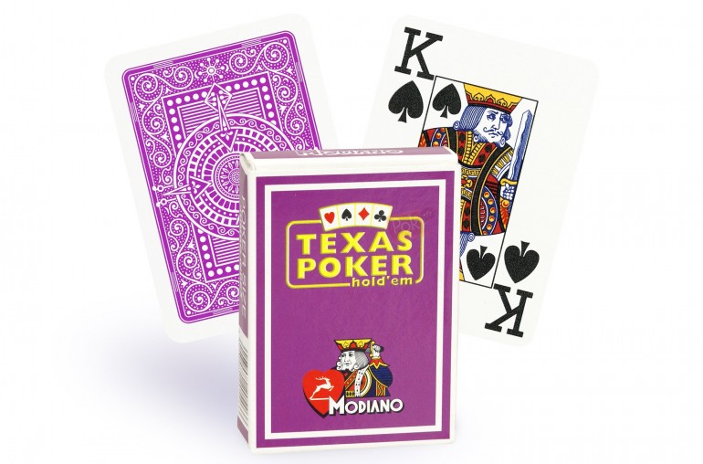Cartes Modiano Texas Poker (mauve)