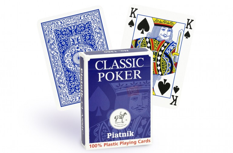 Cartes Classic Poker 100% plastique (bleu)