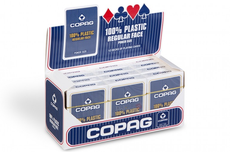 Pack de cartes Copag Poker Regular (bleu) x12