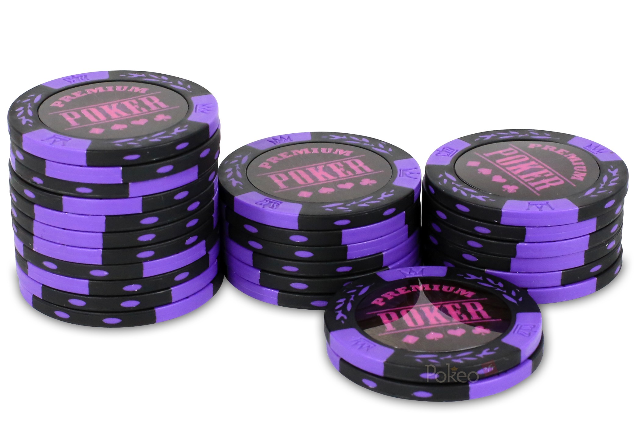 Rouleau de 25 Jetons de poker Premium Poker Violet