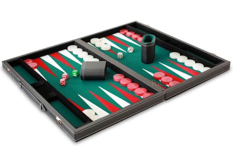 Backgammon Feutrine Verte 47cm