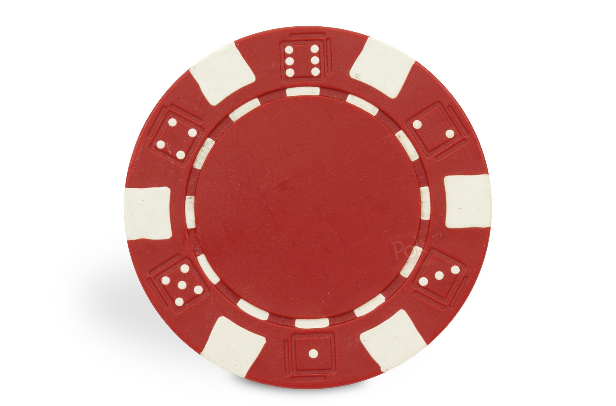 Rouleau de 25 jetons de poker Dice rouge