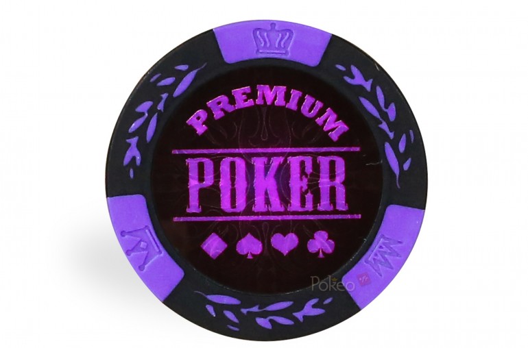 Rouleau 25 jetons Premium Poker Violet
