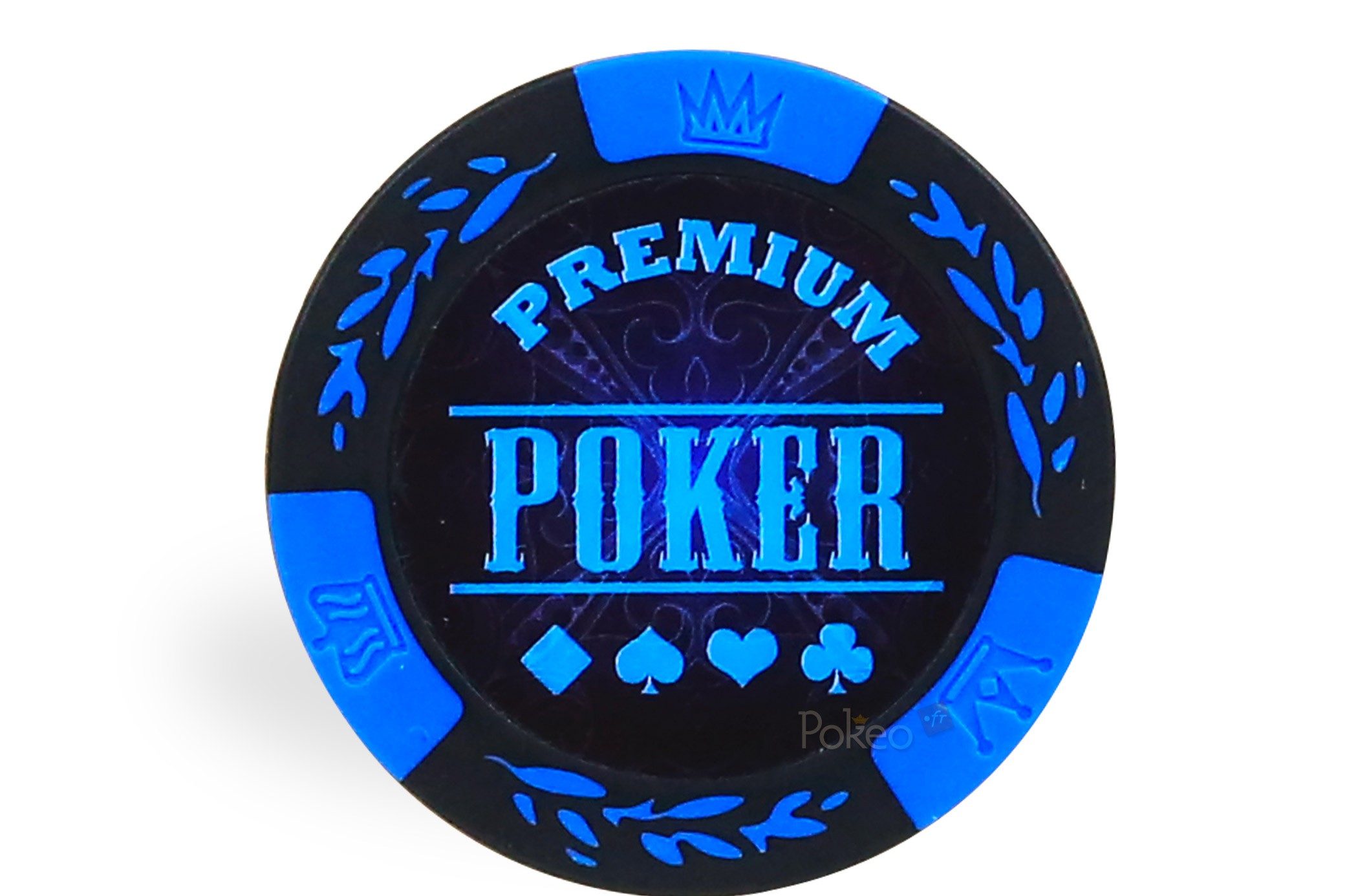 Rouleau de 25 Jetons de poker Premium Poker Bleu