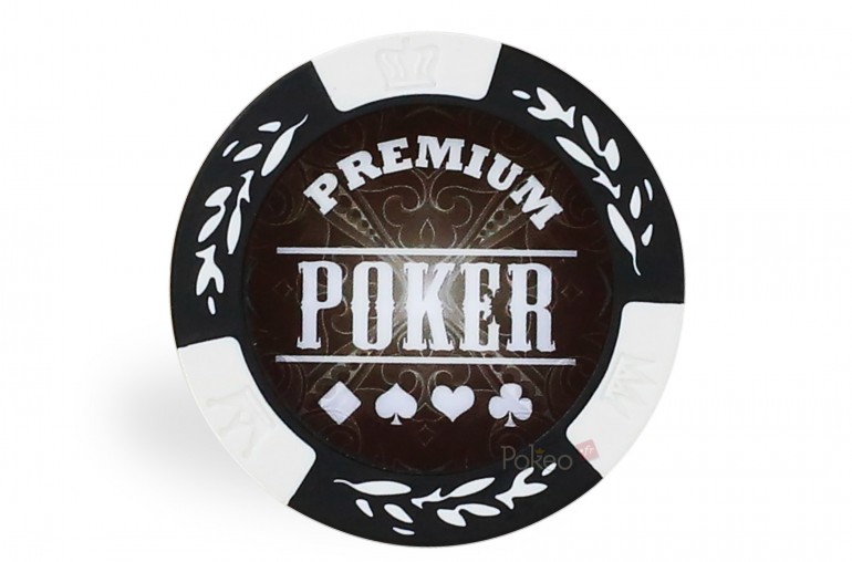 Rouleau 25 jetons Premium Poker Blanc