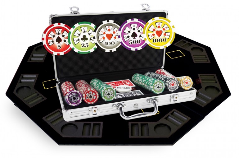 Set Complet Poker 300 Jetons - Coffret Aluminium - Jetons Noyau Métal, Cartes, Dés, Bouton Dealer - Professionnel