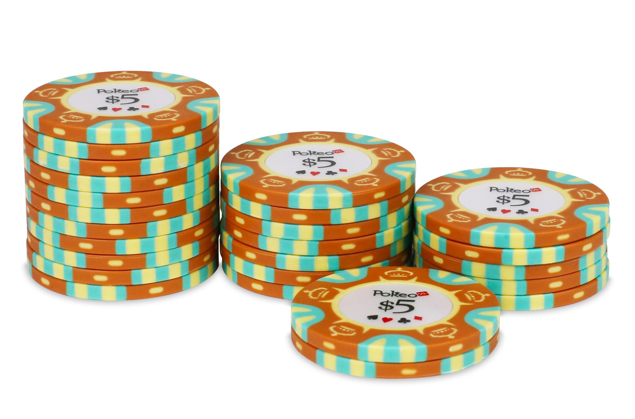 Rouleau 25 Jetons de Poker Dice | Violet | ABS Insert Metal | 11,5g