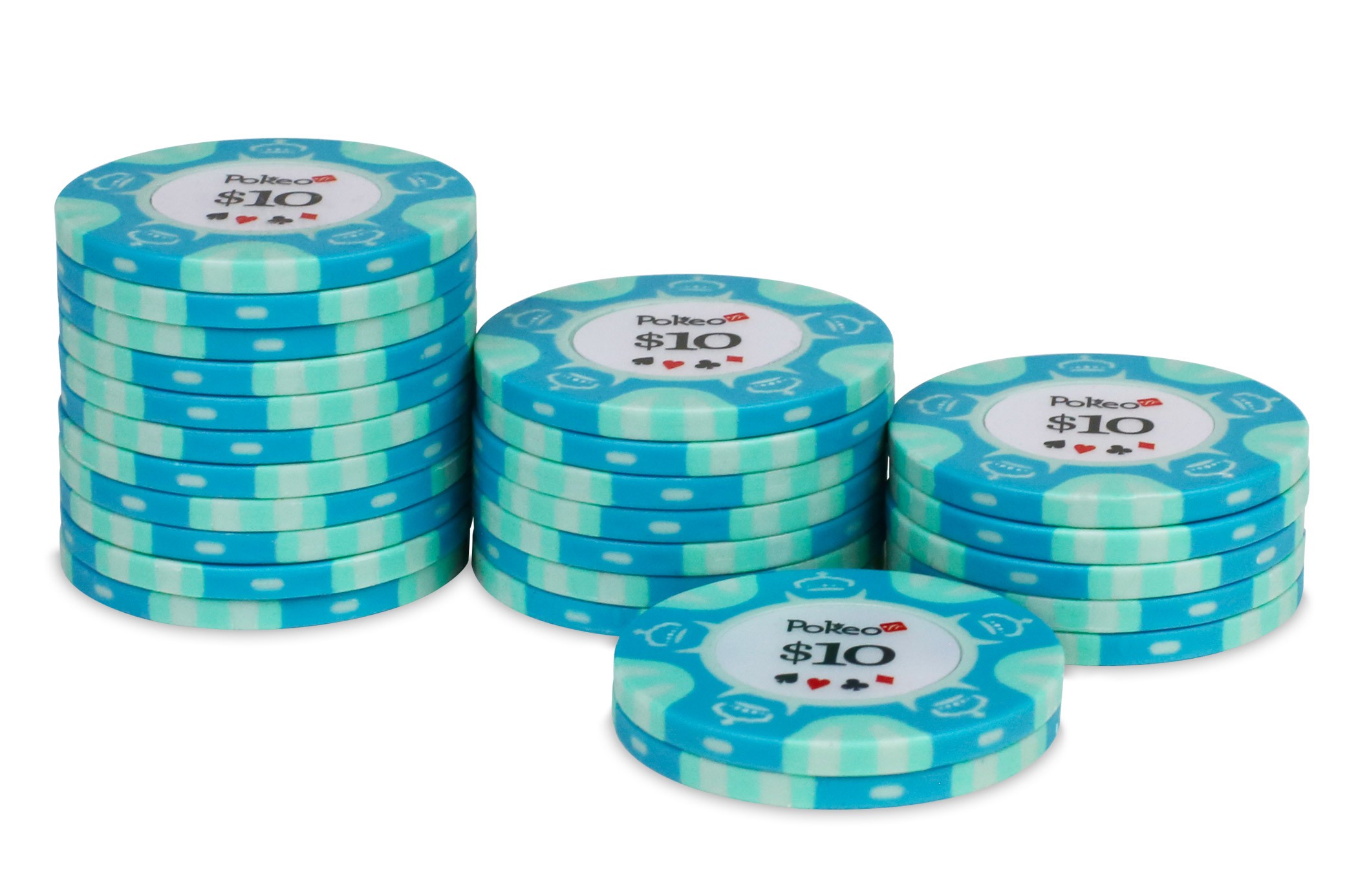 Jeu de cartes de poker modiano bleu clair