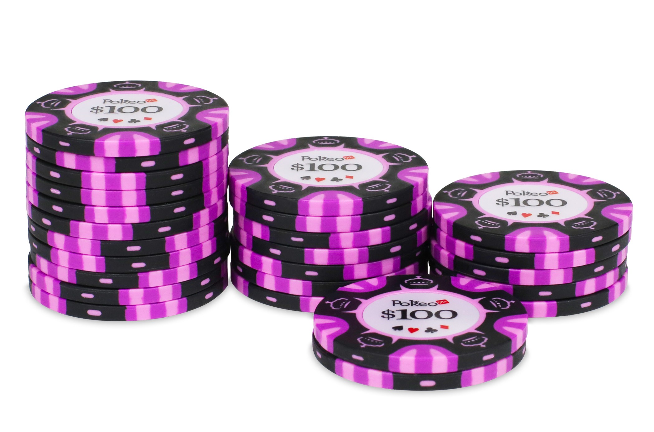 Rouleau 25 Jetons de poker YING YANG | Valeur 100 | ABS Insert Metal