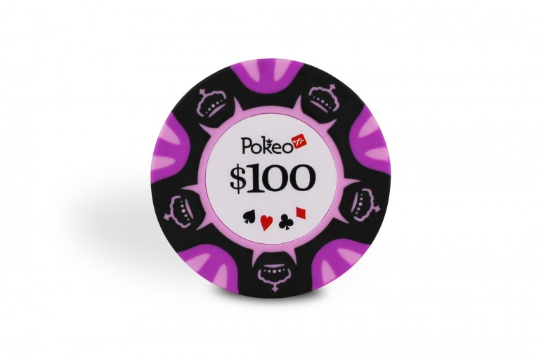 Rouleau de 25 jetons Pokeo Deluxe $100