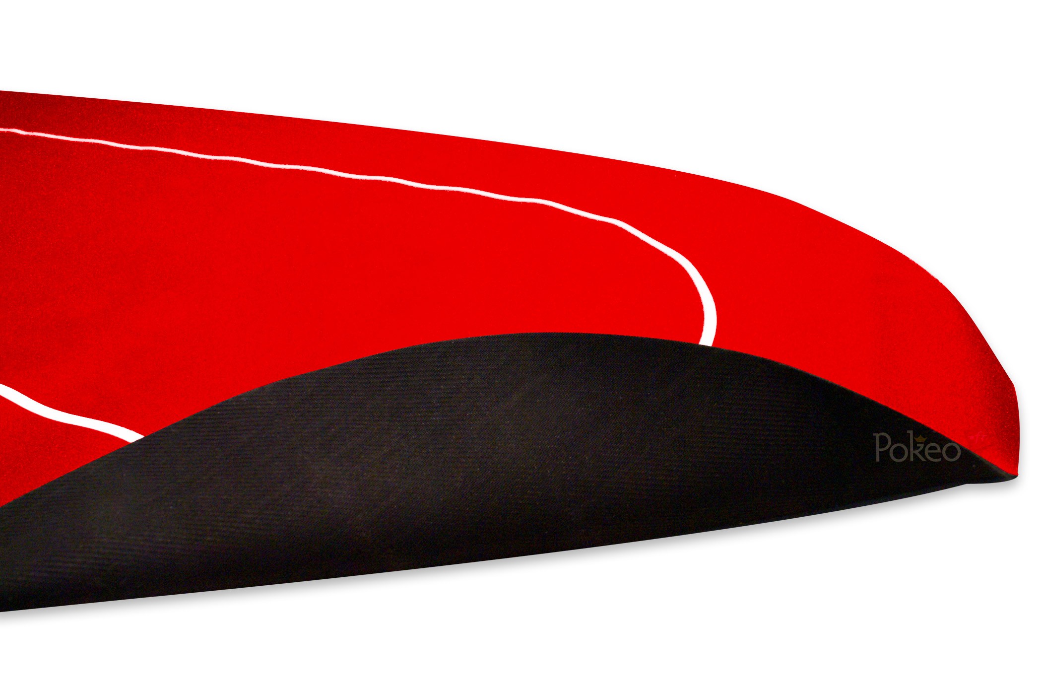 Tapis Poker 180x90 cm Ovale Rouge et Noir Spade 