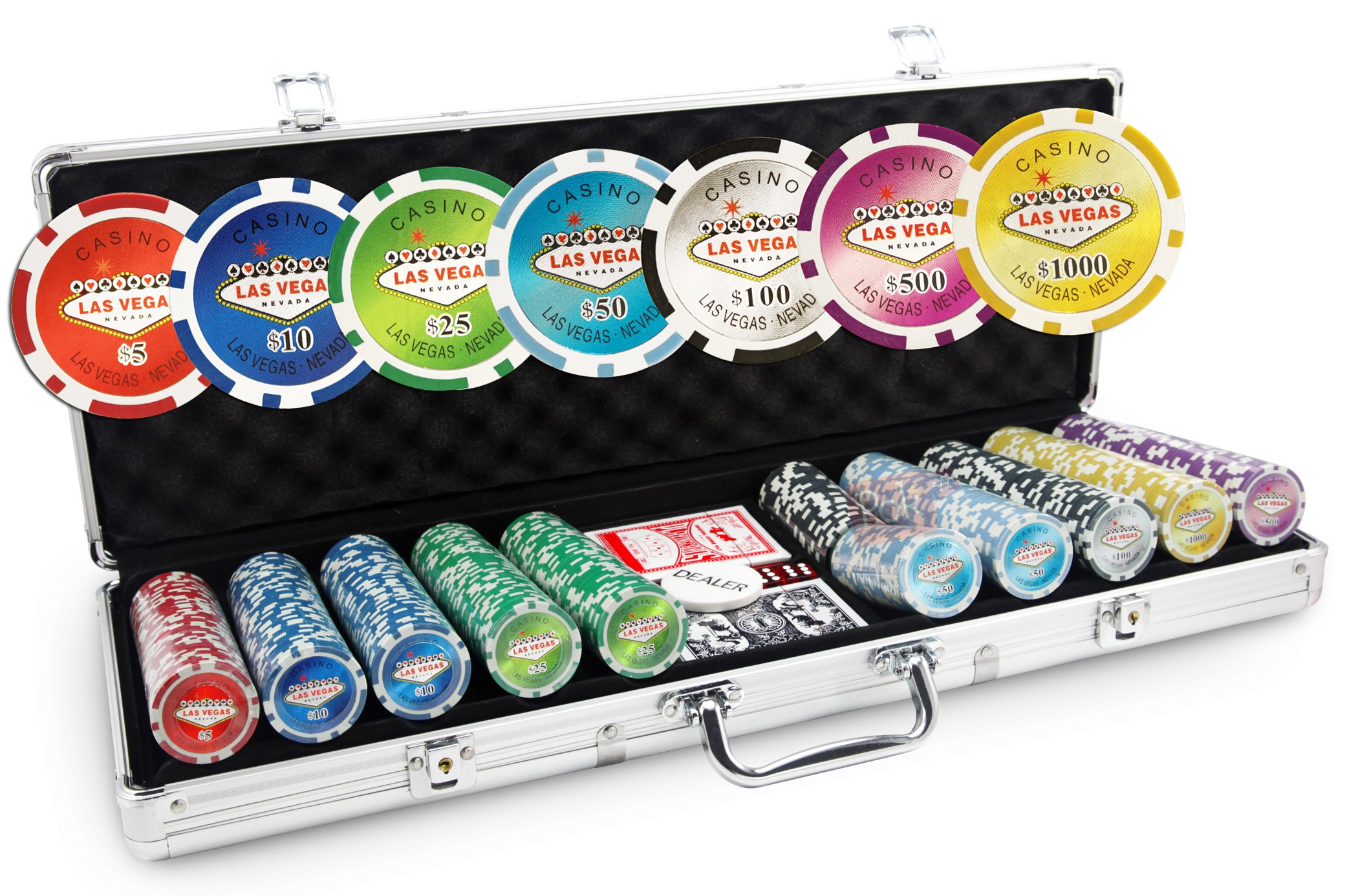 Générique Jeu De Poker Avec 500 Jetons Aluminium, Jeux