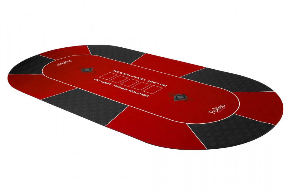 Tapis Poker Spade 180x90 cm Ovale Vert et Noir 