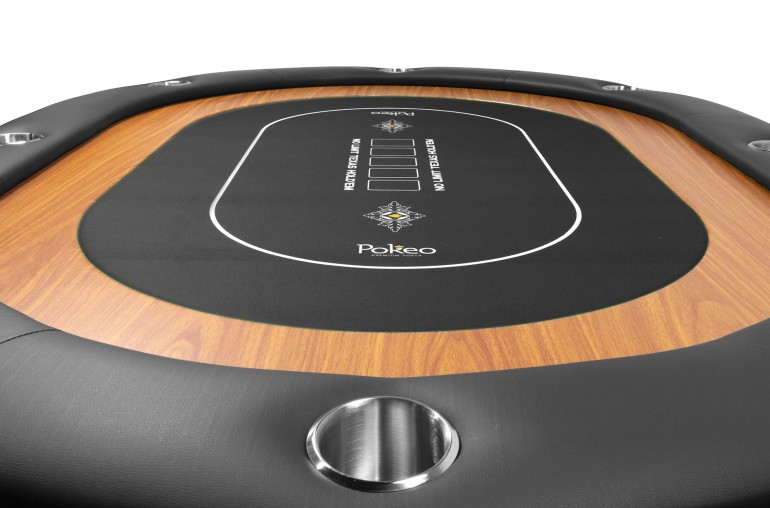Table Poker Racetrack 8 Joueurs Pokeo Deluxe Noire