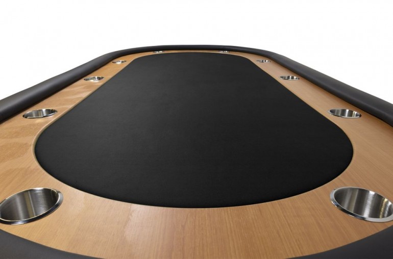 Table de poker racetrack (noir)
