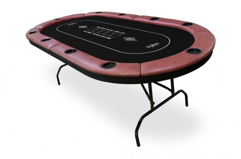 Table de Poker 10 Joueurs - Compacte et Pliable - Noir