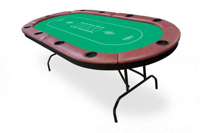 Table de Poker 10 Joueurs - Compacte et Pliable - Vert