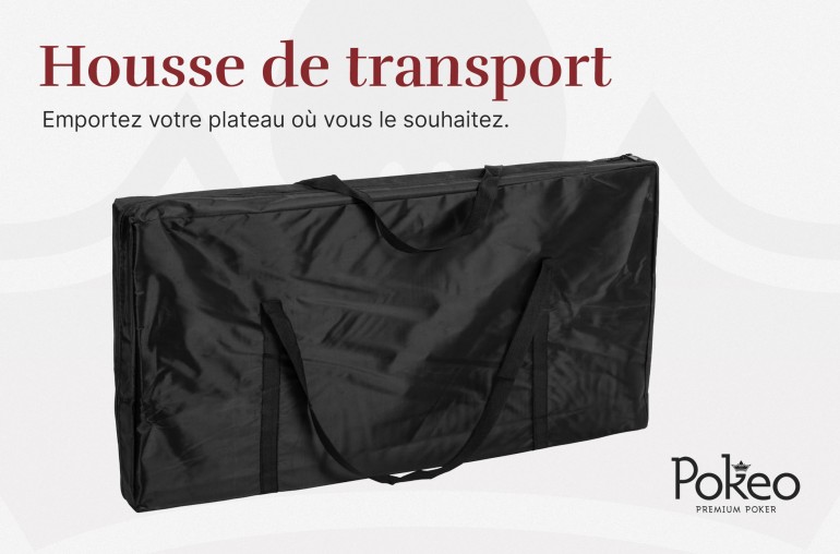 Plateau de Poker 8 Joueurs - Pliable en 4 Parties - Noir