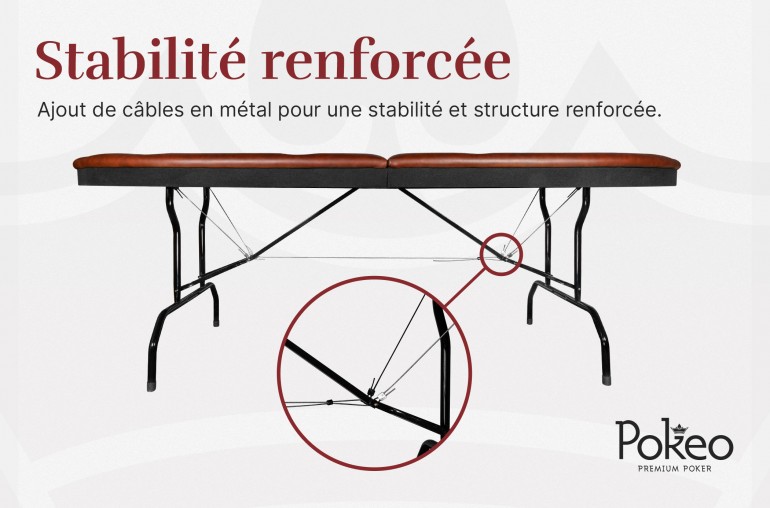 Table de Poker 10 Joueurs - Compacte et Pliable - Noir