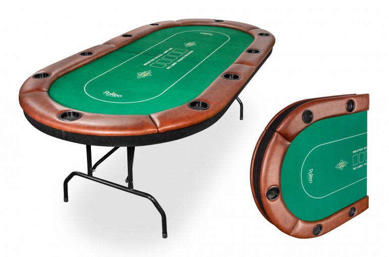 Table de Poker 10 Joueurs - Compacte et Pliable - Vert