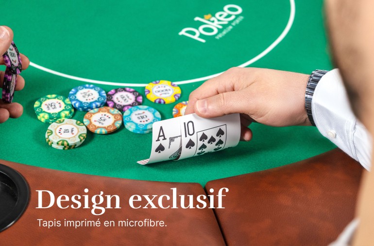 Table de Poker 10 Joueurs - Compacte et Pliable - Vert