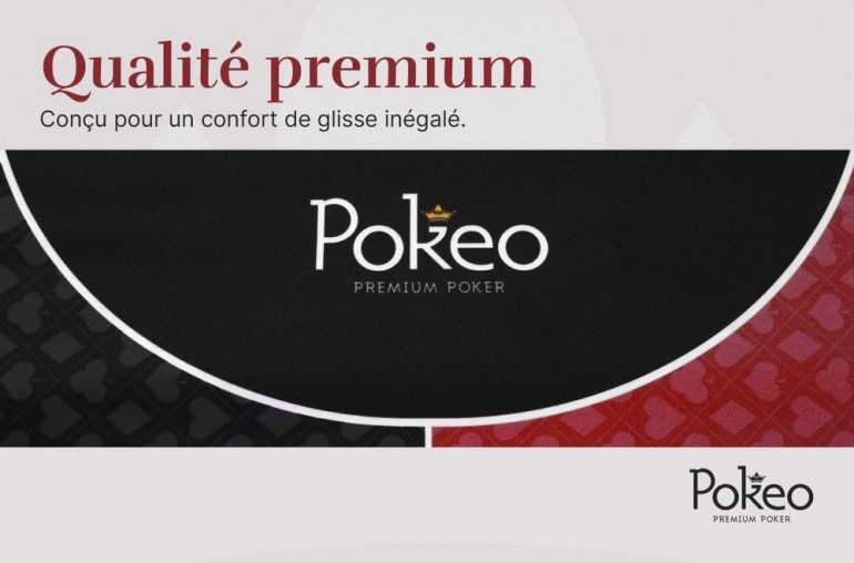 Tapis de Poker 180x90 Pokeo Deluxe Rouge