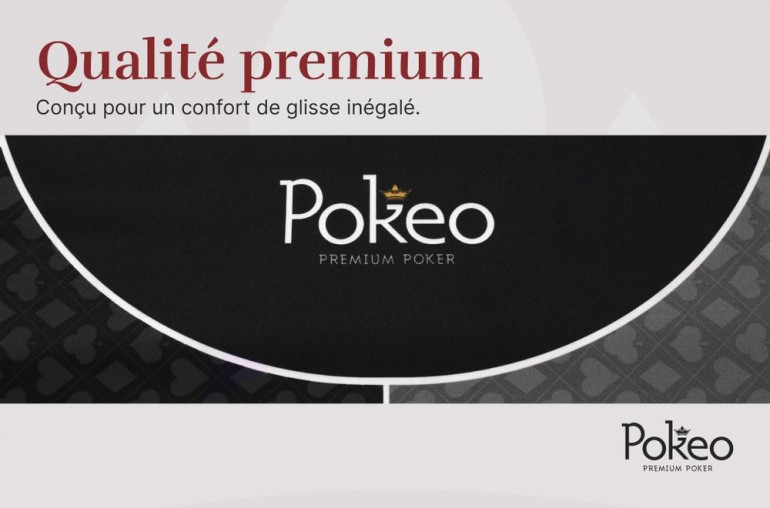 Tapis de Poker 180x90 Pokeo Deluxe Gris