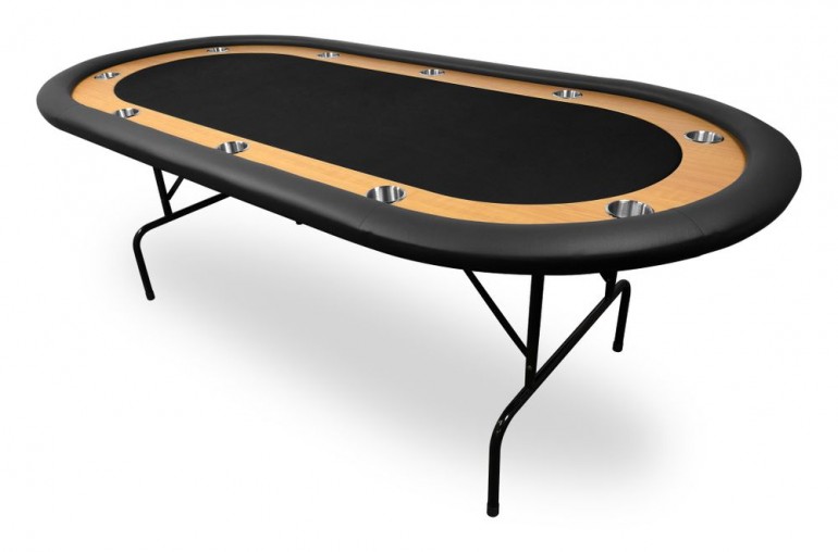 Table de poker racetrack (noir)