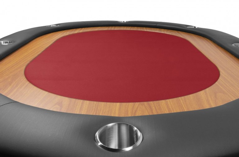 Table de Poker 8 joueurs racetrack Rouge