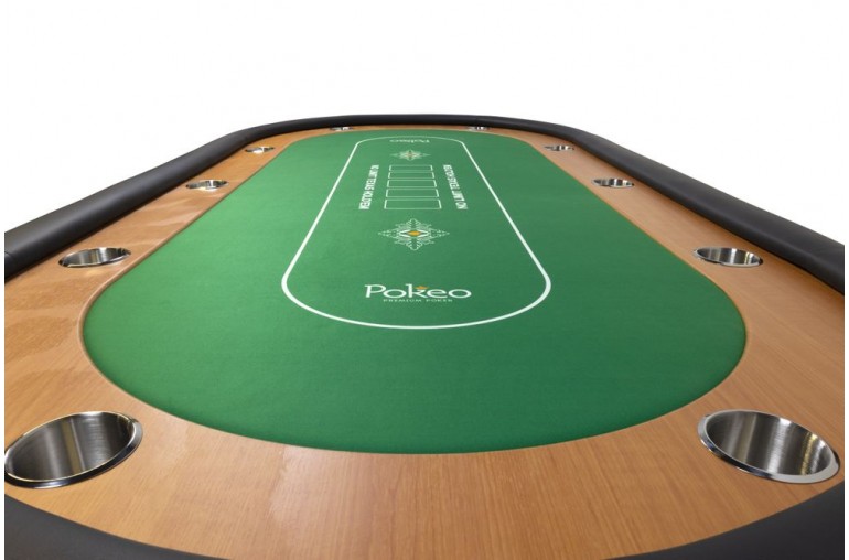 Table Poker Racetrack 10 Joueurs Pokeo Deluxe Vert