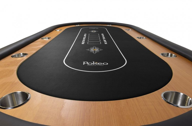 Table Poker Racetrack 10 Joueurs Pokeo Deluxe Noire